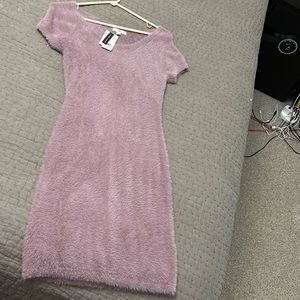 Fuzzy lavender dress with tags from Nordstrom
